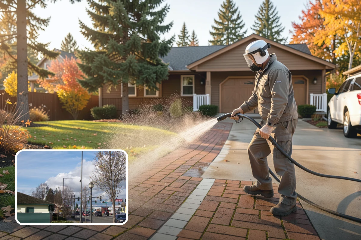 Cedar Siding Washing in Marysville, Snohomish County, WA - Protects soft cedar fibers from pressure damage