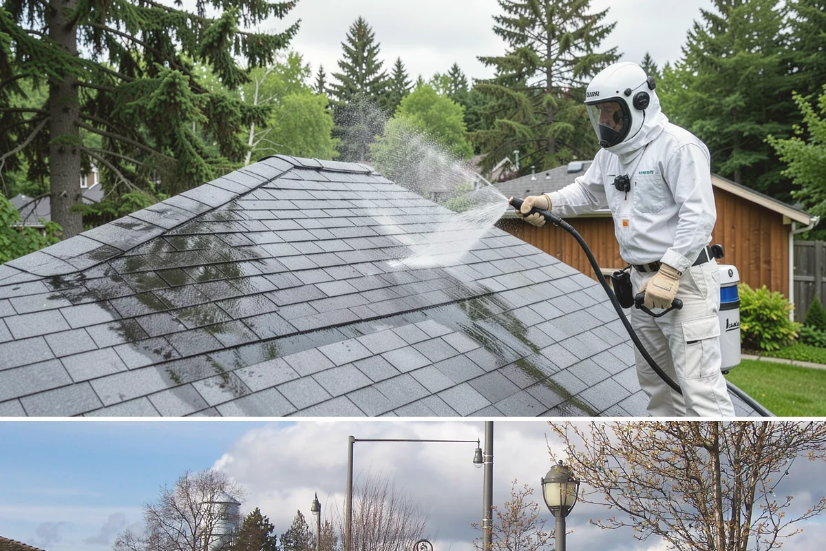 Cedar Siding Washing in Marysville, Snohomish County, WA - The dry months of summer are ideal so cedar dries completely and holds any new stain applied afterward.