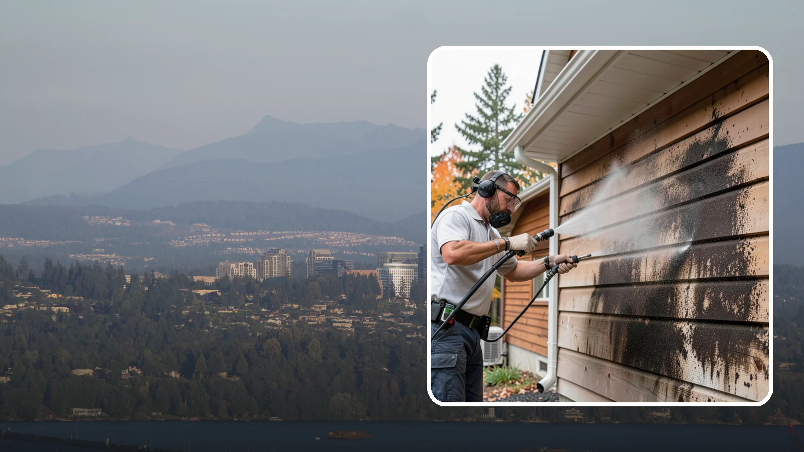 Cedar Siding Washing in Medina, King County, WA - Cedar siding washing carefully clears mildew and dark streaks from shakes and boards while protecting cedar's soft, natural...
