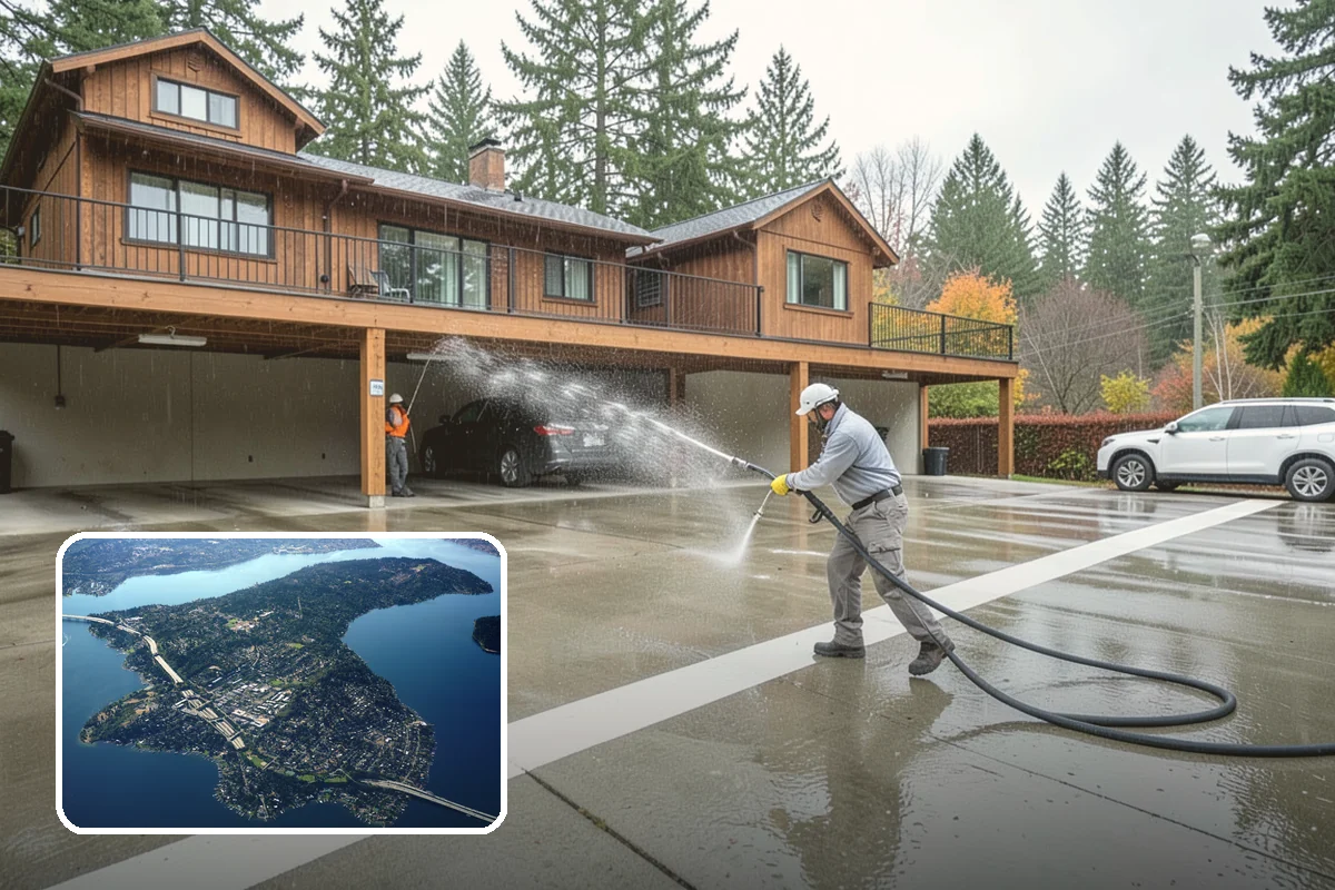 Cedar Siding Washing in Mercer Island, King County, WA - Protects soft cedar fibers from pressure damage