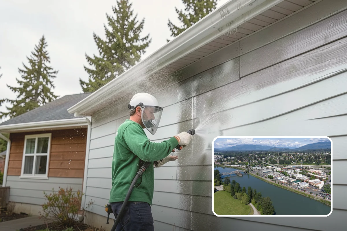 Cedar Siding Washing in Mount Vernon, Skagit County, WA - Protects soft cedar fibers from pressure damage