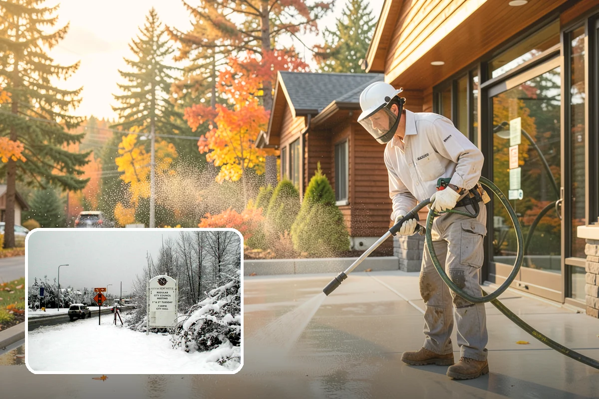 Cedar Siding Washing in Newcastle, King County, WA - Protects soft cedar fibers from pressure damage
