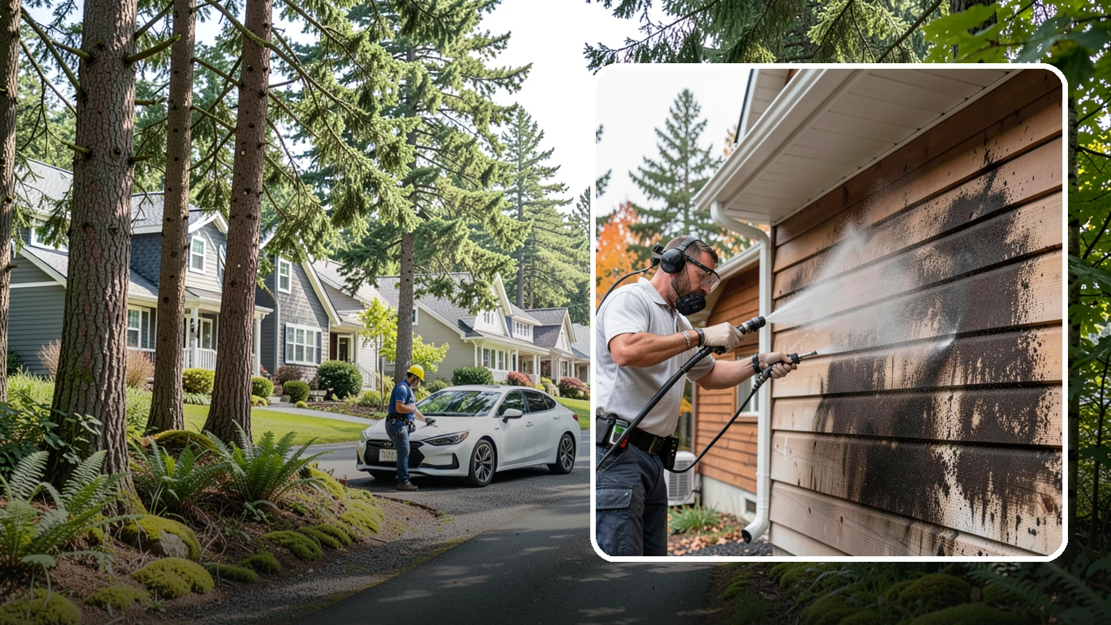 Cedar Siding Washing in Normandy Park, King County, WA - Cedar siding washing carefully clears mildew and dark streaks from shakes and boards while protecting cedar's soft, natural...