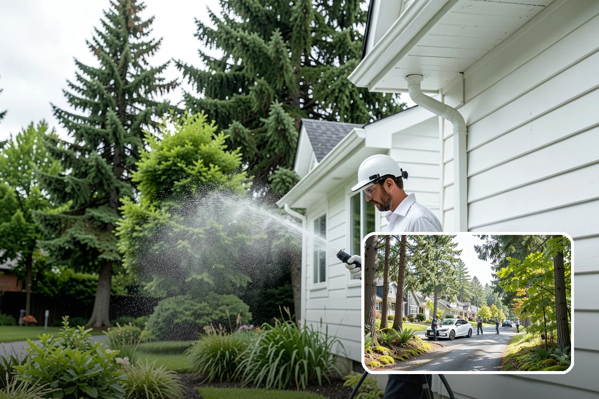 Cedar Siding Washing in Normandy Park, King County, WA - Protects soft cedar fibers from pressure damage
