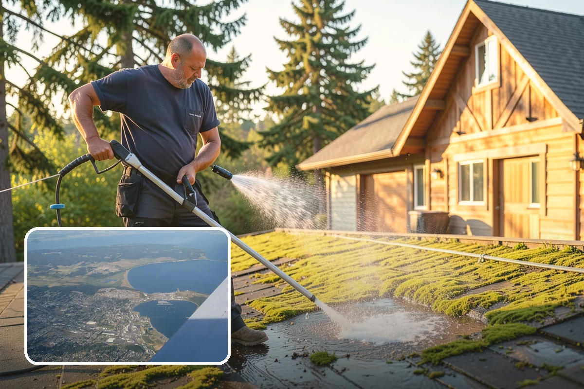 Cedar Siding Washing in Oak Harbor, Island County, WA - Protects soft cedar fibers from pressure damage