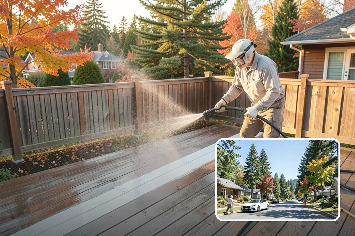 Cedar Siding Washing in Orting, Pierce County, WA - Protects soft cedar fibers from pressure damage