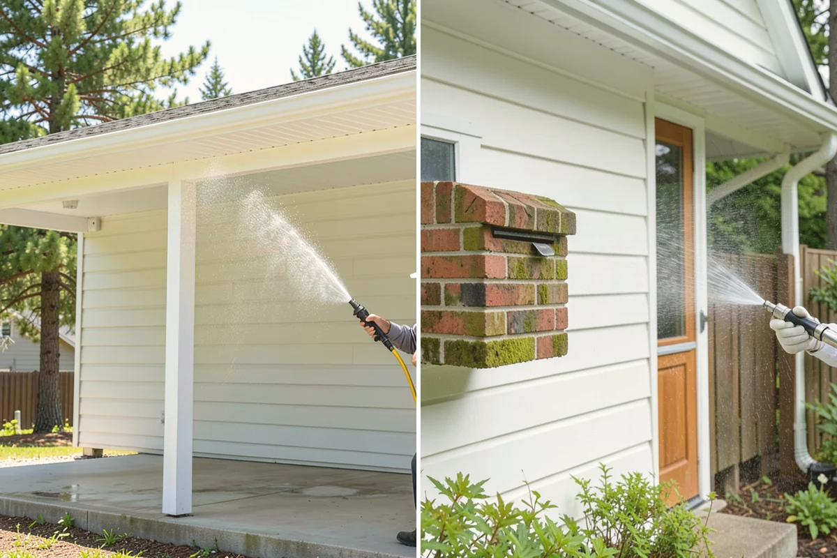Cedar Siding Washing in Orting, Pierce County, WA - Inspect shakes and boards for loose or damaged pieces