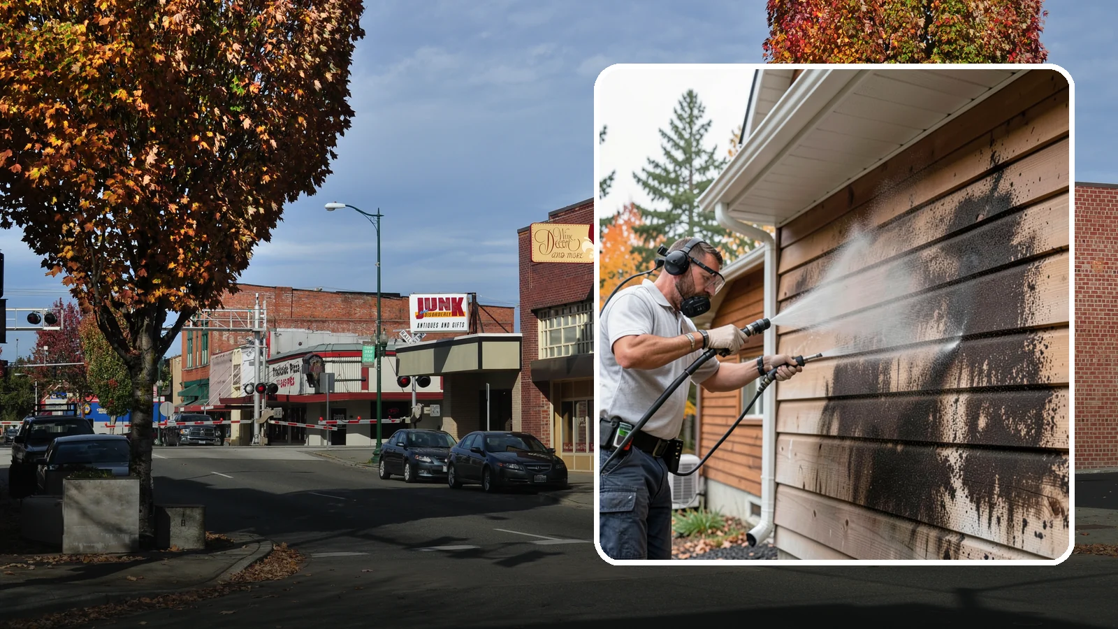 Cedar Siding Washing in Puyallup, Pierce County, WA - Cedar siding washing carefully clears mildew and dark streaks from shakes and boards while protecting cedar's soft, natural...