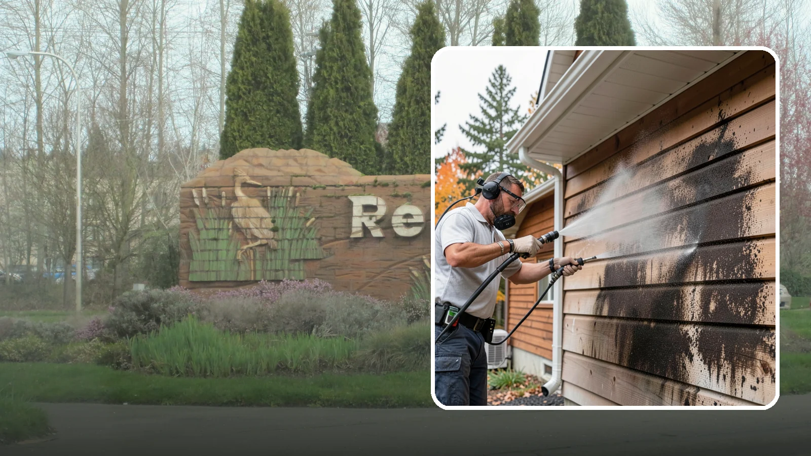 Cedar Siding Washing in Renton, King County, WA - Cedar siding washing carefully clears mildew and dark streaks from shakes and boards while protecting cedar's soft, natural...