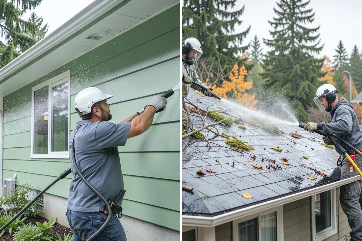 Cedar Siding Washing in Roy, Pierce County, WA - Inspect shakes and boards for loose or damaged pieces