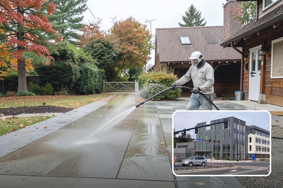Cedar Siding Washing in Shoreline, King County, WA - Protects soft cedar fibers from pressure damage