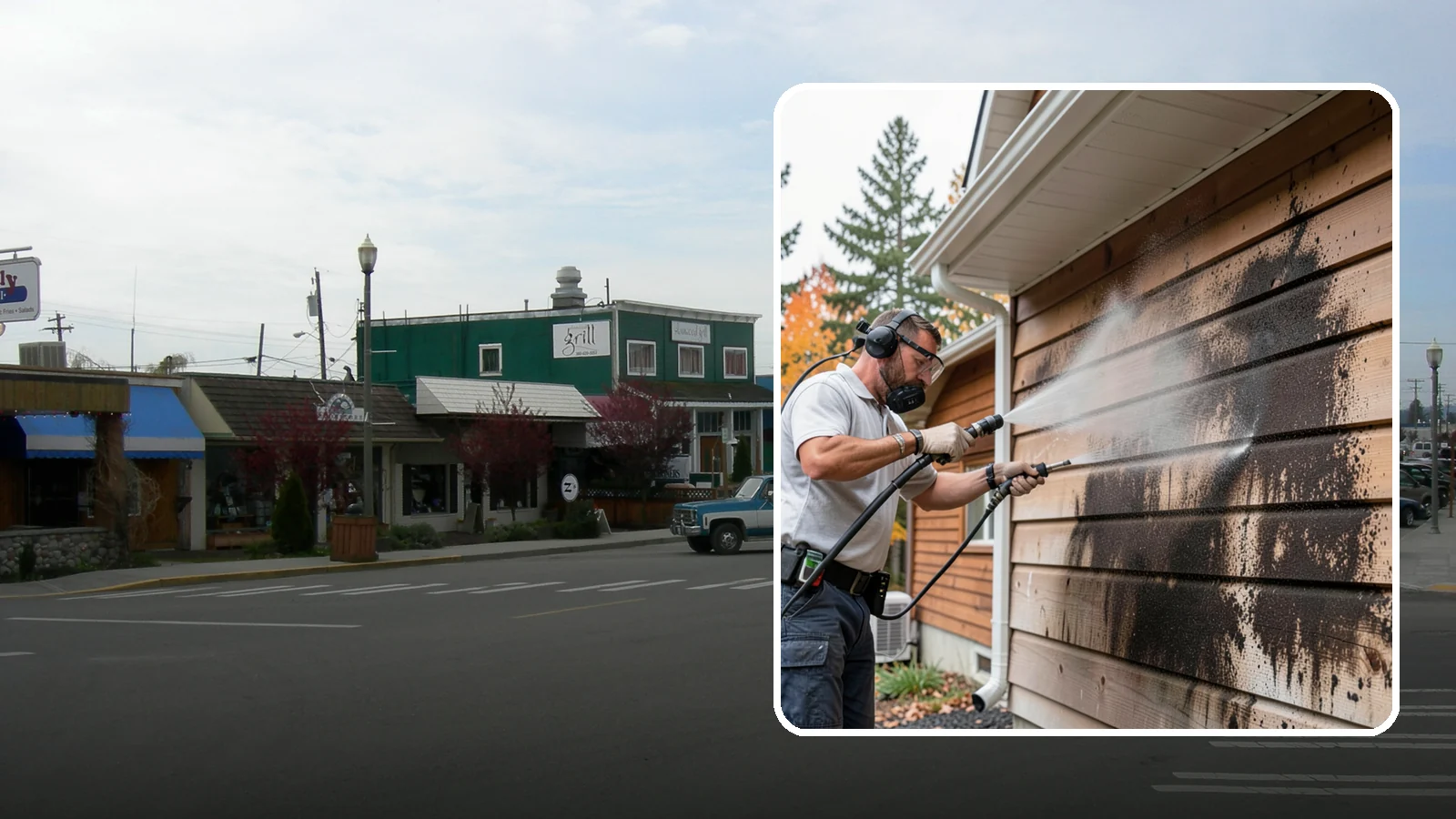 Cedar Siding Washing in Stanwood, Snohomish County, WA - Cedar siding washing carefully clears mildew and dark streaks from shakes and boards while protecting cedar's soft, natural...