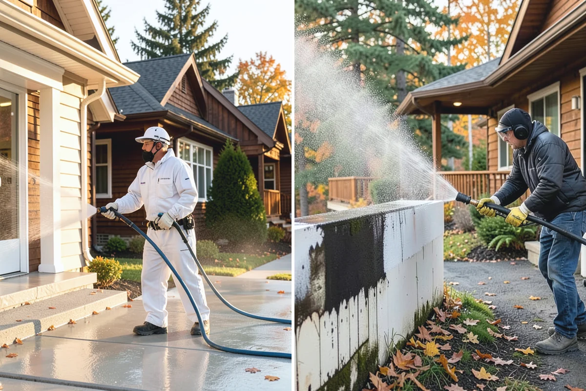 Cedar Siding Washing in Sumner, Pierce County, WA - Inspect shakes and boards for loose or damaged pieces