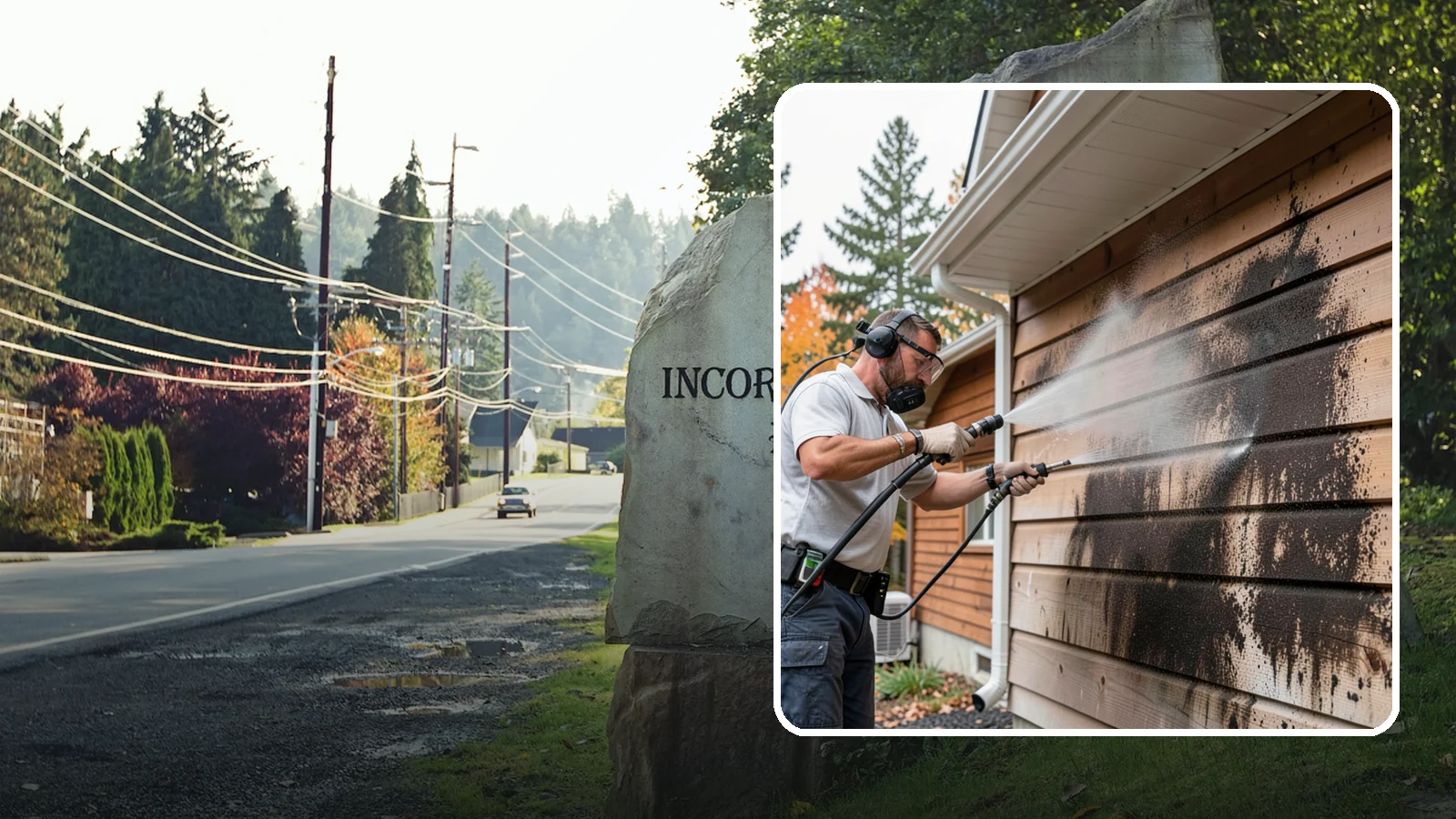 Cedar Siding Washing in Wilkeson, Pierce County, WA - Cedar siding washing carefully clears mildew and dark streaks from shakes and boards while protecting cedar's soft, natural...