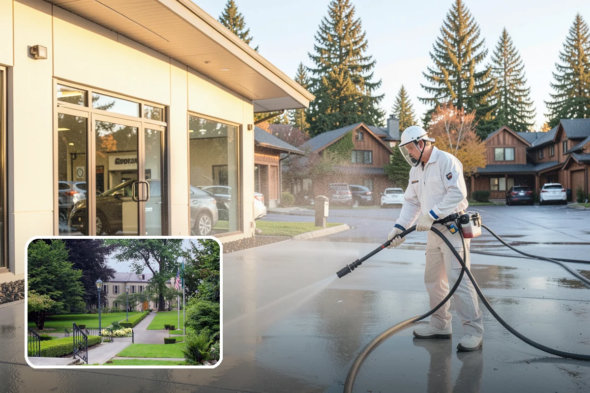 Cedar Siding Washing in Woodinville, King County, WA - Protects soft cedar fibers from pressure damage