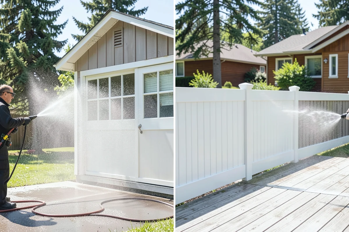 Cedar Siding Washing in Woodinville, King County, WA - Inspect shakes and boards for loose or damaged pieces