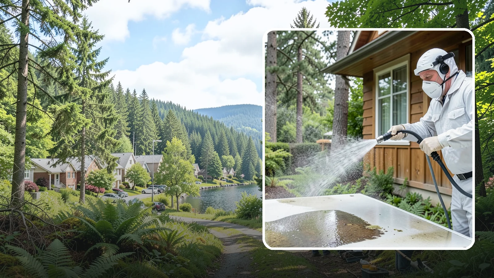 Chemical Treatment in Lake Forest Park, King County, WA - Chemical treatment applies targeted cleaning solutions that dissolve organic growth and stains rather than relying on pressure...