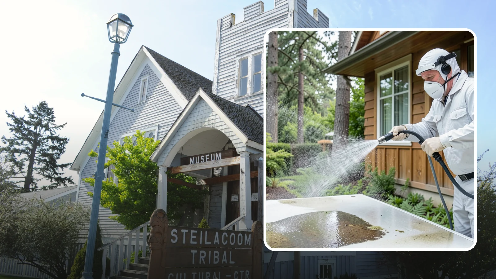 Chemical Treatment in Steilacoom, Pierce County, WA - Chemical treatment applies targeted cleaning solutions that dissolve organic growth and stains rather than relying on pressure...