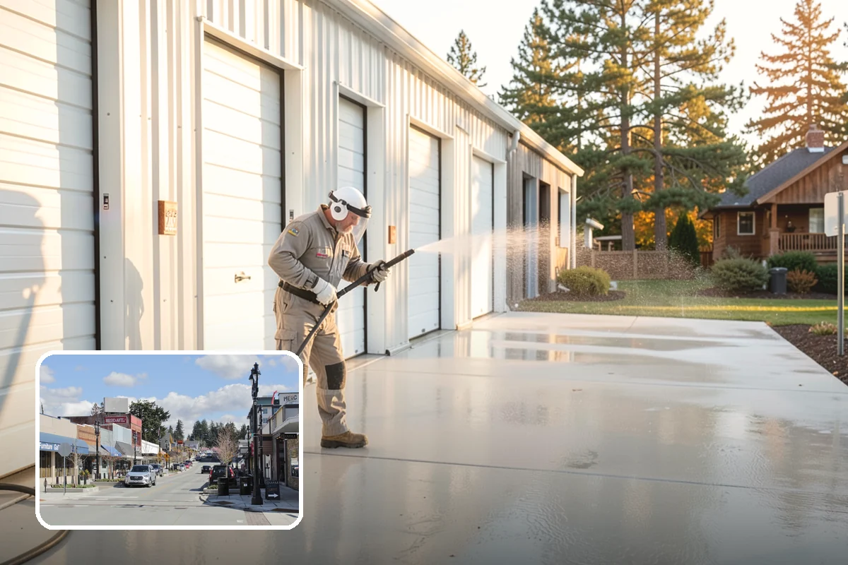 Chimney Exterior Cleaning in Bothell, King County, WA - Removes algae and dark streaking from exposed chimney faces