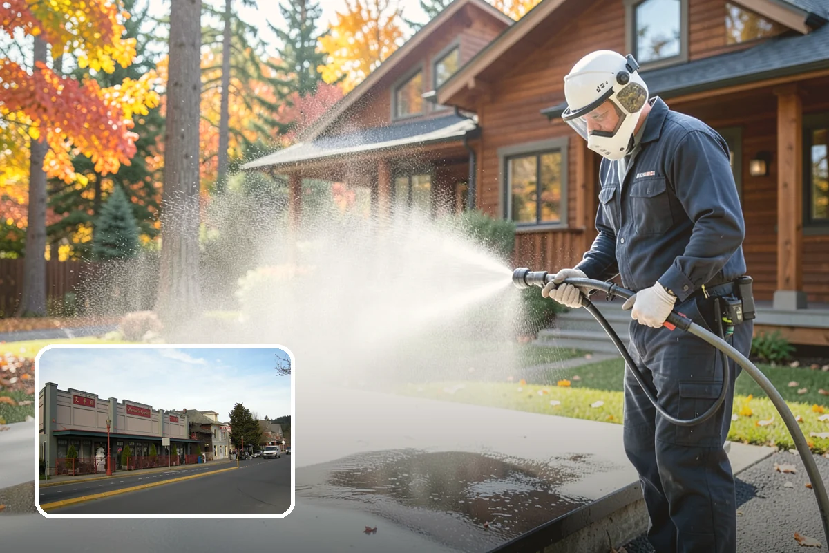 Chimney Exterior Cleaning in Issaquah, King County, WA - Removes algae and dark streaking from exposed chimney faces