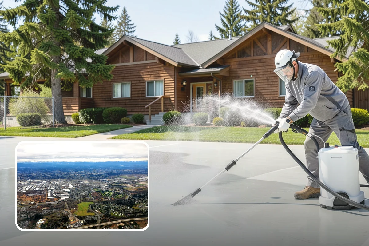 Chimney Exterior Cleaning in Kent, King County, WA - Removes algae and dark streaking from exposed chimney faces