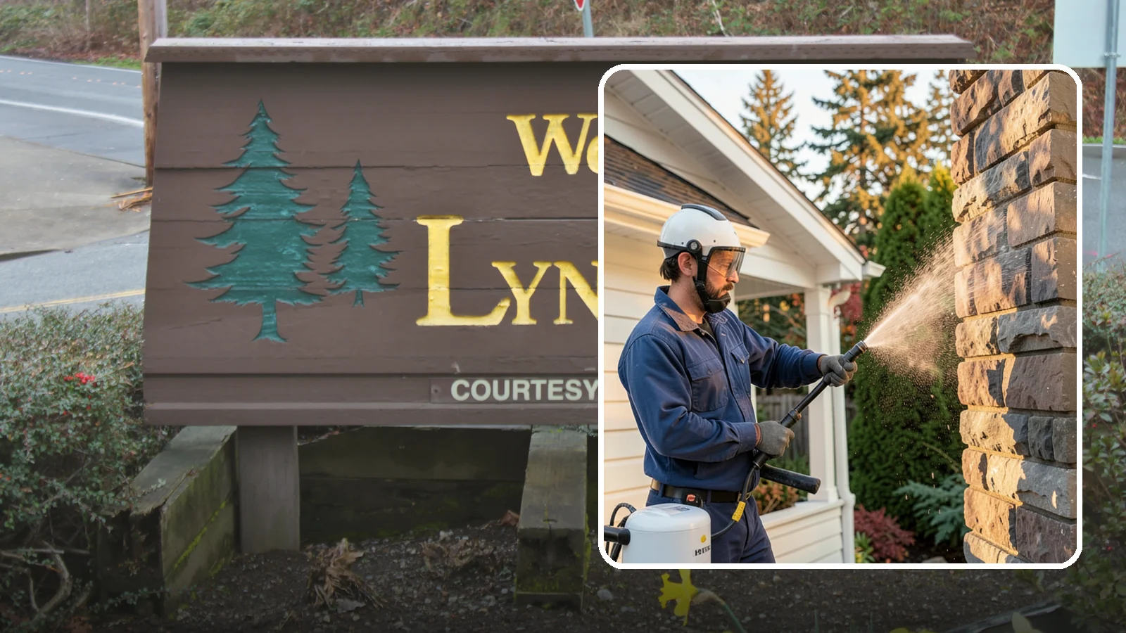 Chimney Exterior Cleaning in Lynnwood, Snohomish County, WA - We clean the exterior of masonry and sided chimneys to remove algae, soot streaks, and moss from their weathered faces.