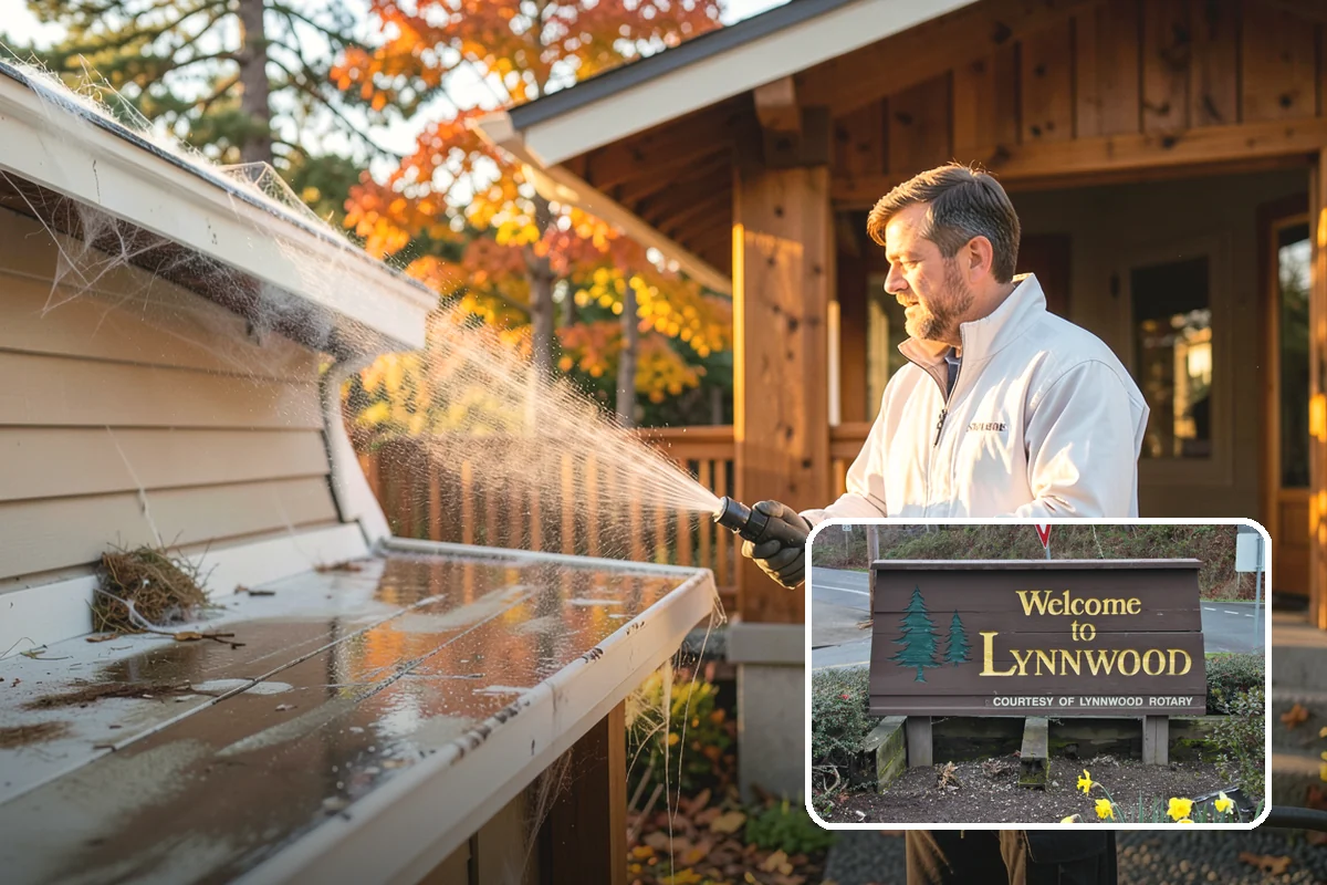 Chimney Exterior Cleaning in Lynnwood, Snohomish County, WA - Removes algae and dark streaking from exposed chimney faces
