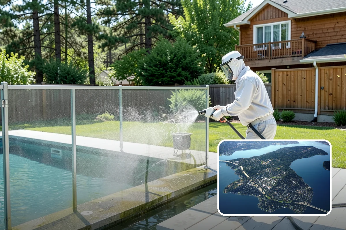 Chimney Exterior Cleaning in Mercer Island, King County, WA - Removes algae and dark streaking from exposed chimney faces
