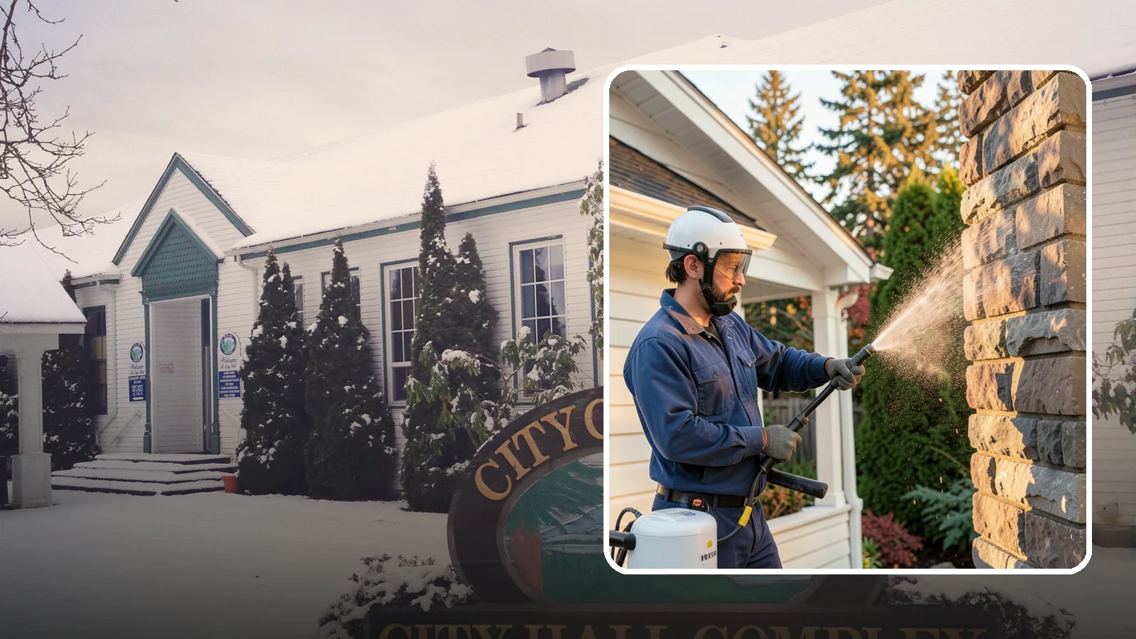 Chimney Exterior Cleaning in Pacific, King County, WA - We clean the exterior of masonry and sided chimneys to remove algae, soot streaks, and moss from their weathered faces.