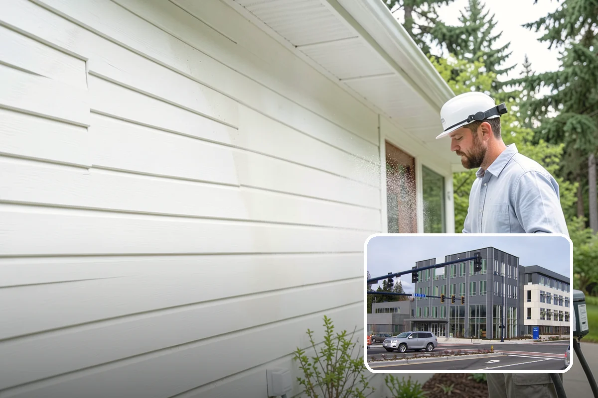 Chimney Exterior Cleaning in Shoreline, King County, WA - Removes algae and dark streaking from exposed chimney faces