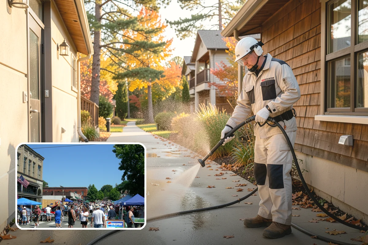 Chimney Exterior Cleaning in Snohomish, Snohomish County, WA - Removes algae and dark streaking from exposed chimney faces