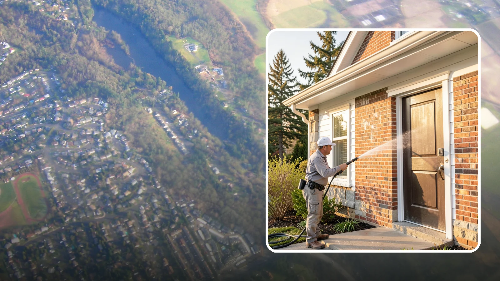 Church Exterior Cleaning in Algona, King County, WA - Gentle, respectful exterior cleaning for churches that restores brick, stone, and stucco facades along with entry steps and...