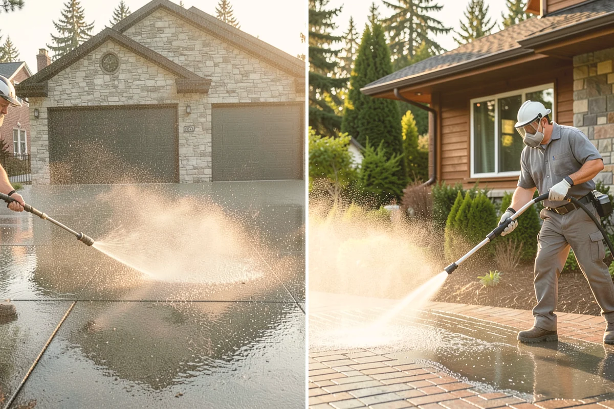 Church Exterior Cleaning in Algona, King County, WA - Assess masonry condition and test a discreet area first