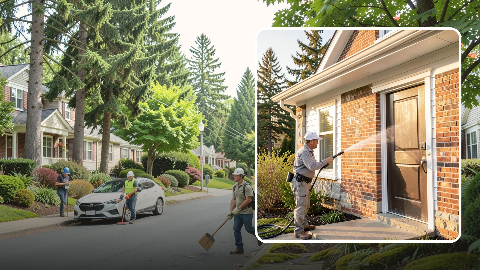 Church Exterior Cleaning in Beaux Arts Village, King County, WA - Gentle, respectful exterior cleaning for churches that restores brick, stone, and stucco facades along with entry steps and...
