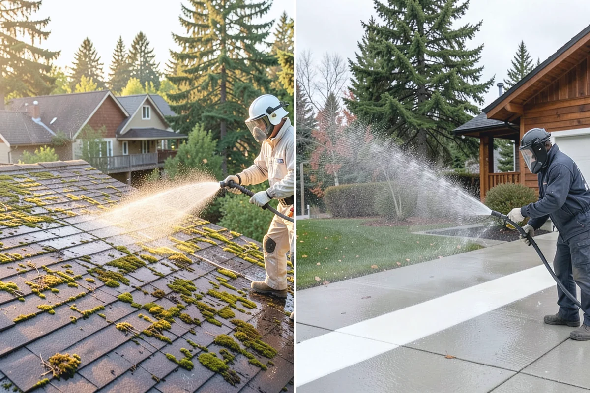 Church Exterior Cleaning in Bonney Lake, Pierce County, WA - Assess masonry condition and test a discreet area first