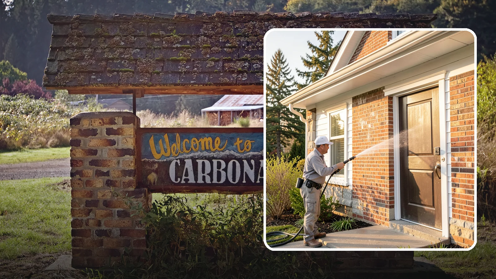 Church Exterior Cleaning in Carbonado, Pierce County, WA - Gentle, respectful exterior cleaning for churches that restores brick, stone, and stucco facades along with entry steps and...