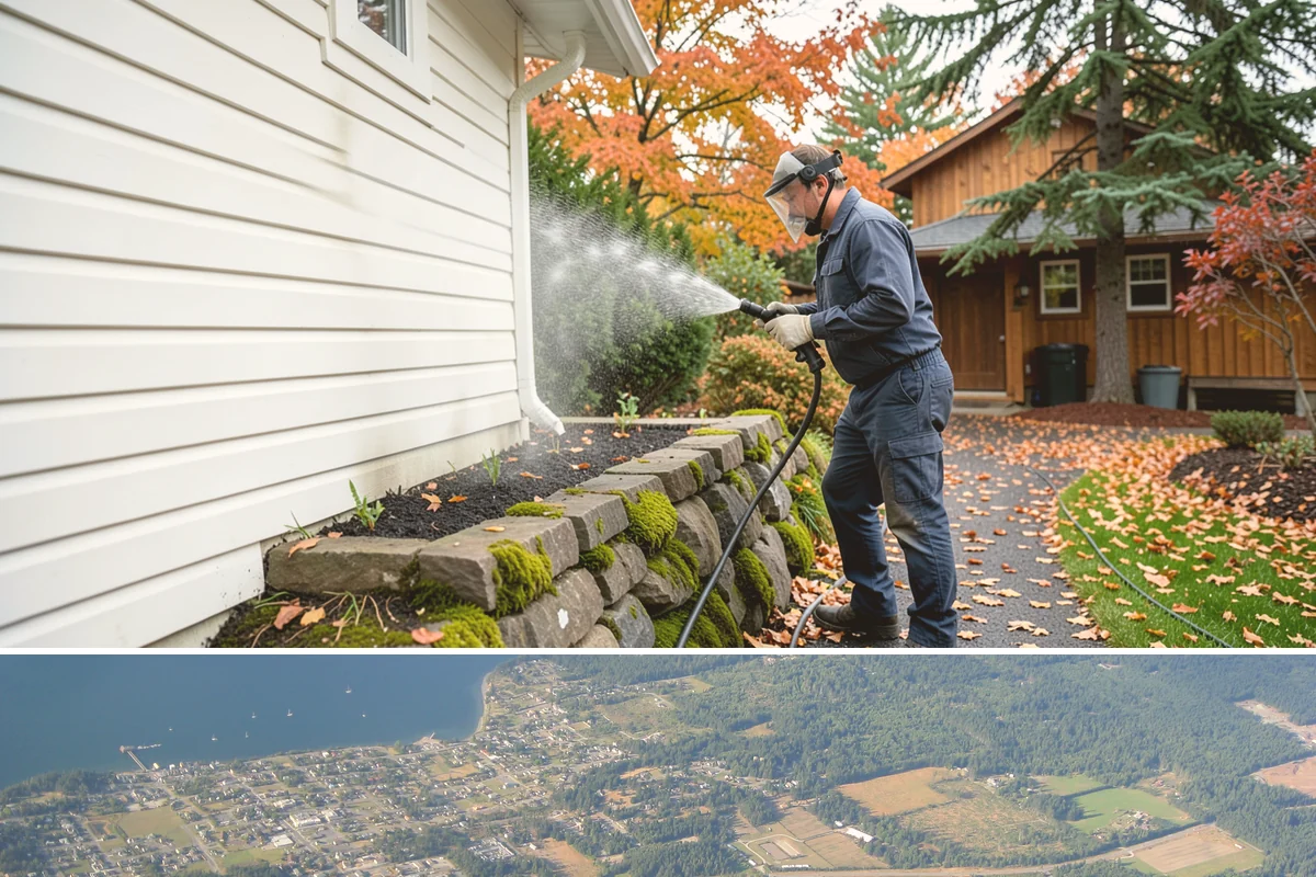 Church Exterior Cleaning in Coupeville, Island County, WA - Dry spring and summer months are safest for masonry work, timing a refresh ahead of major holiday services.
