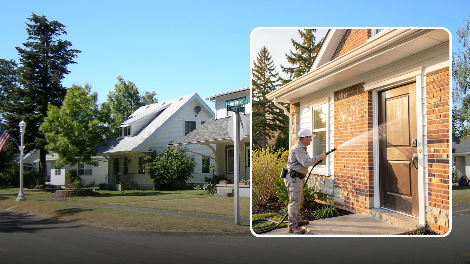 Church Exterior Cleaning in DuPont, Pierce County, WA - Gentle, respectful exterior cleaning for churches that restores brick, stone, and stucco facades along with entry steps and...