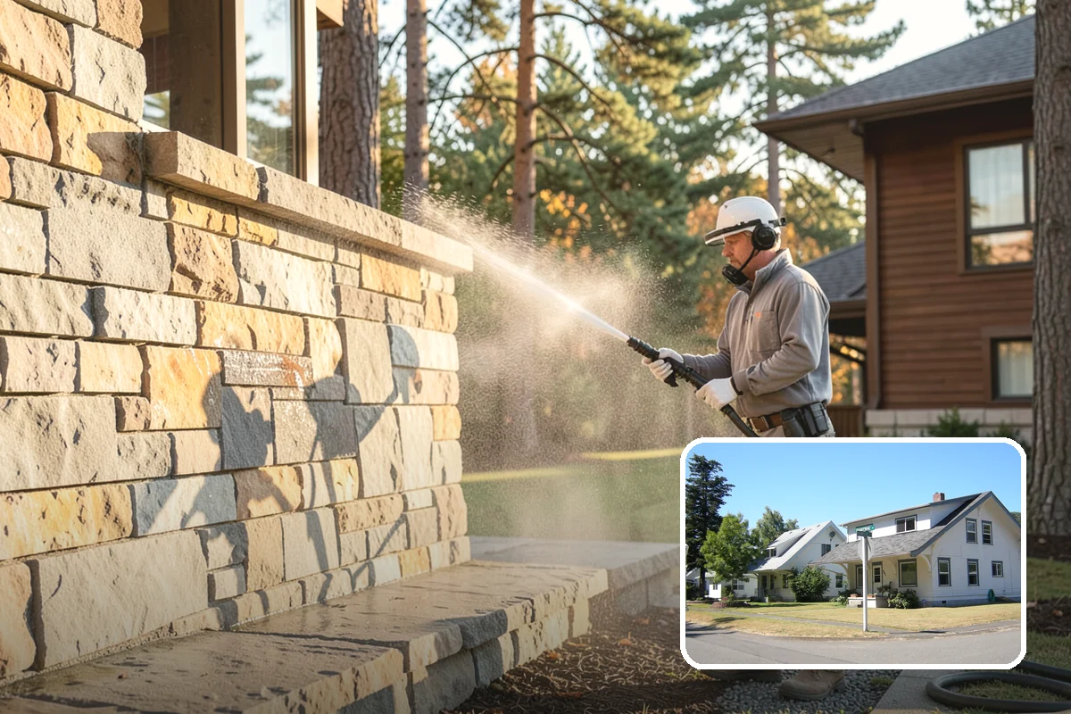 Church Exterior Cleaning in DuPont, Pierce County, WA - Cleans aged brick, stone, and stucco without eroding mortar
