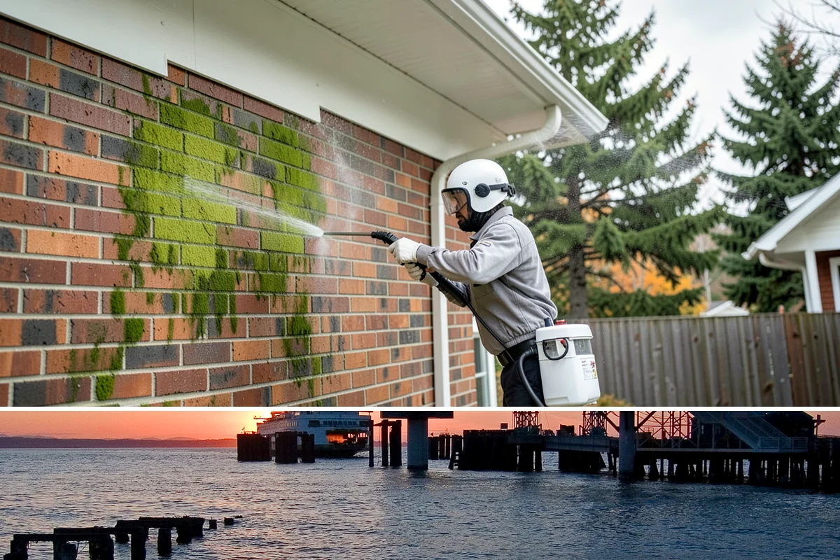 Church Exterior Cleaning in Edmonds, Snohomish County, WA - Dry spring and summer months are safest for masonry work, timing a refresh ahead of major holiday services.