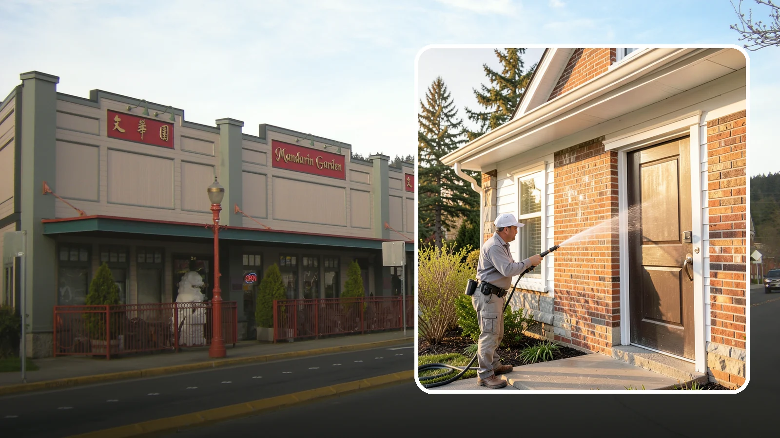Church Exterior Cleaning in Issaquah, King County, WA - Gentle, respectful exterior cleaning for churches that restores brick, stone, and stucco facades along with entry steps and...