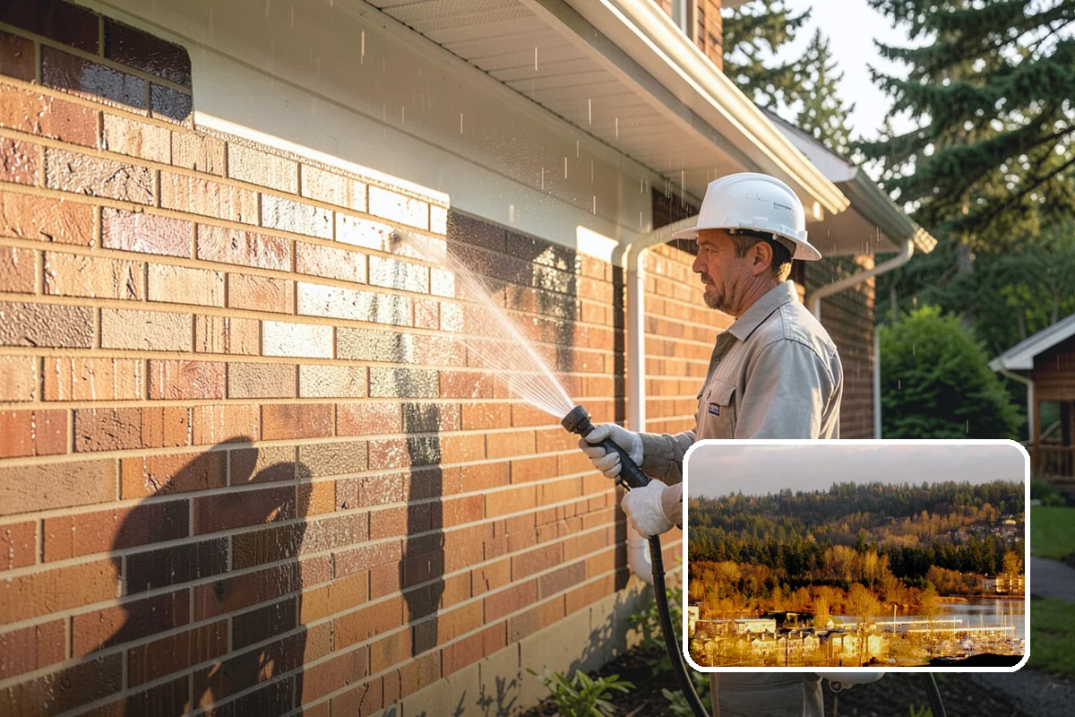 Church Exterior Cleaning in Kenmore, King County, WA - Cleans aged brick, stone, and stucco without eroding mortar