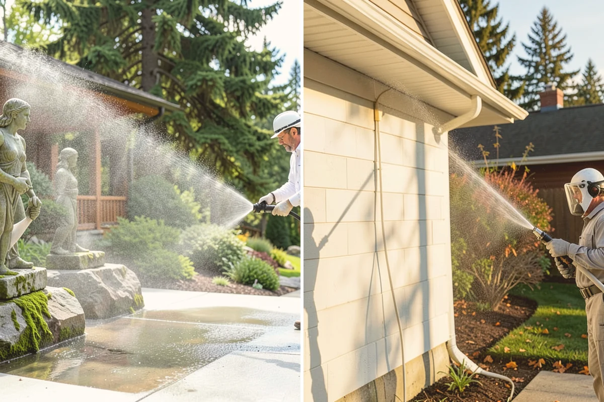 Church Exterior Cleaning in Kent, King County, WA - Assess masonry condition and test a discreet area first