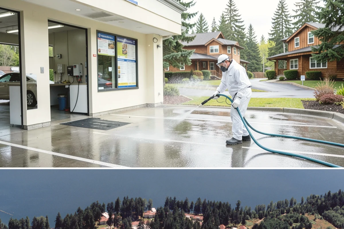 Church Exterior Cleaning in Lakewood, Pierce County, WA - Dry spring and summer months are safest for masonry work, timing a refresh ahead of major holiday services.