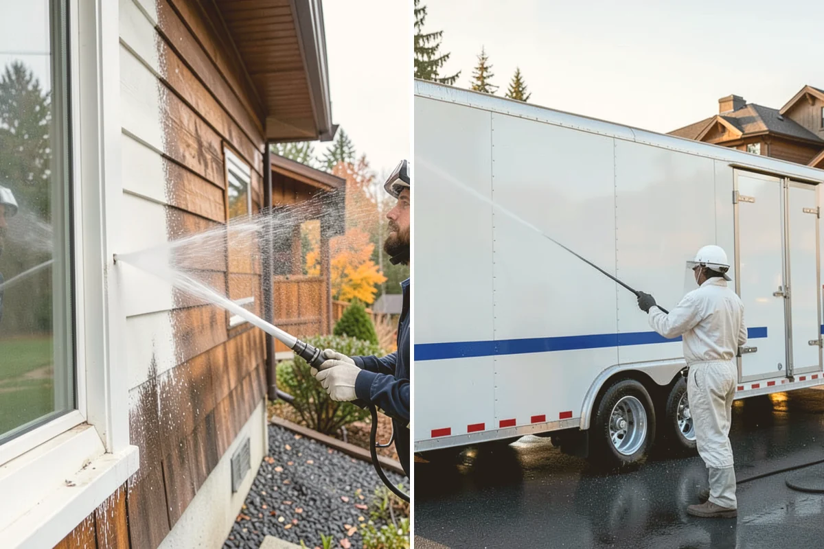 Church Exterior Cleaning in Langley, Island County, WA - Assess masonry condition and test a discreet area first