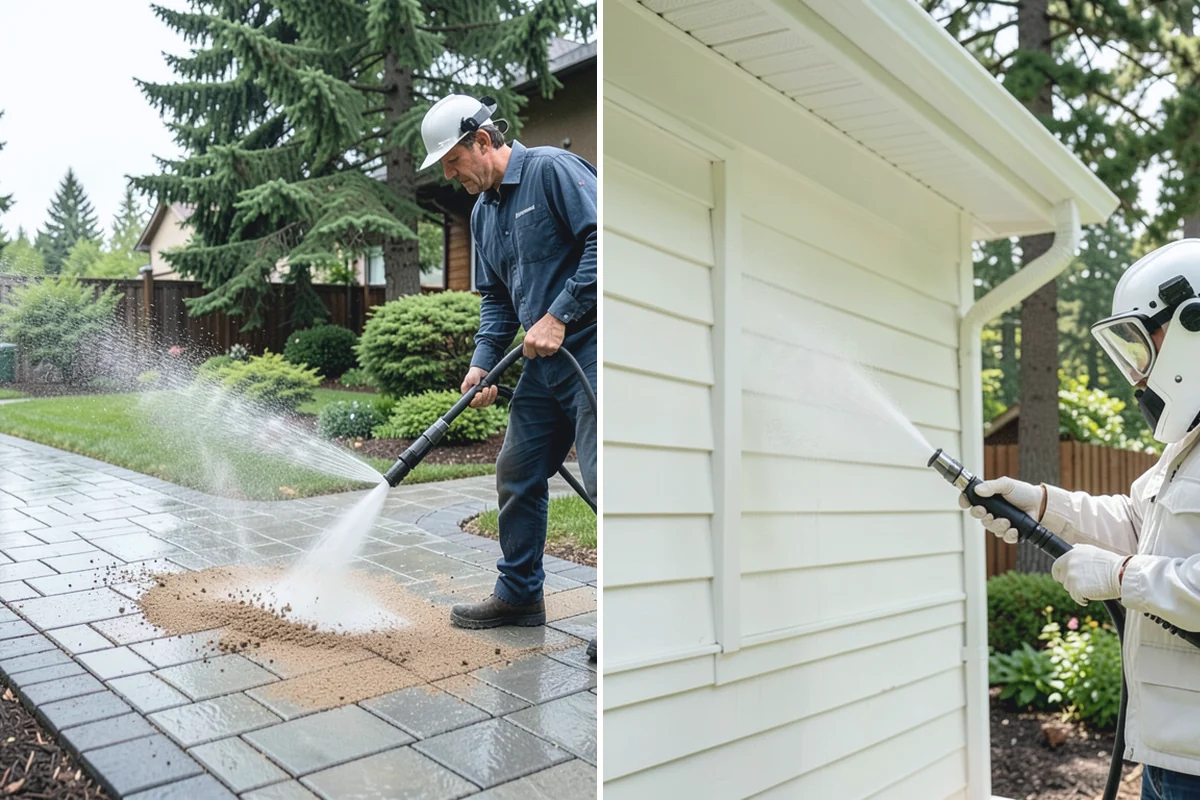 Church Exterior Cleaning in Medina, King County, WA - Assess masonry condition and test a discreet area first