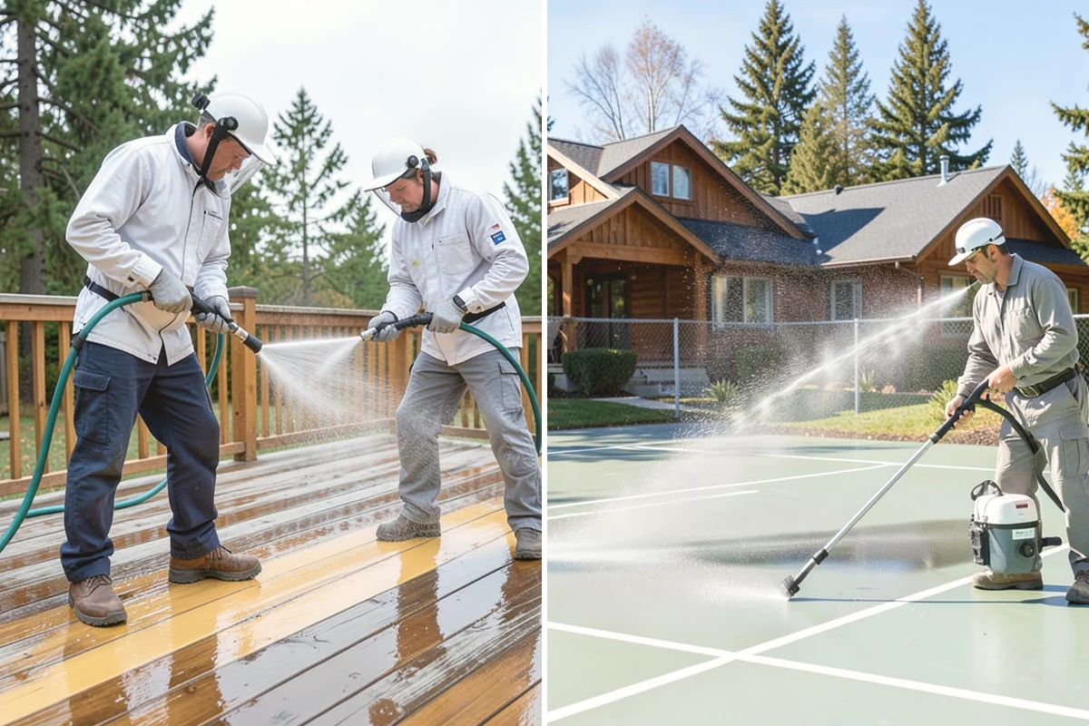 Church Exterior Cleaning in Mercer Island, King County, WA - Assess masonry condition and test a discreet area first