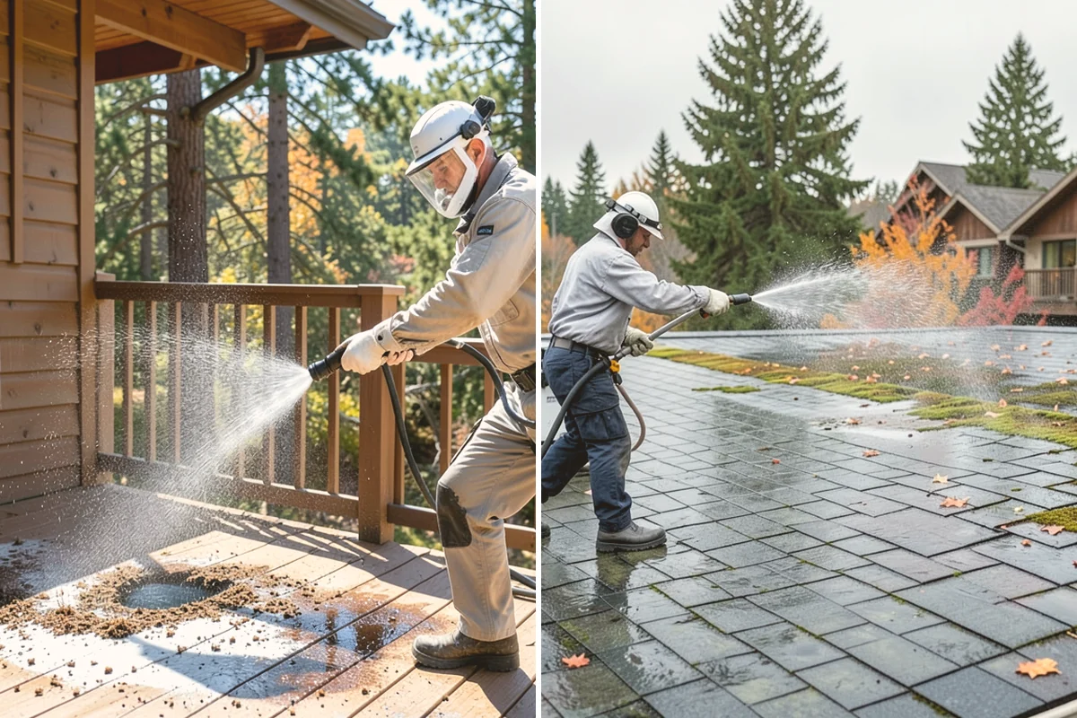 Church Exterior Cleaning in Newcastle, King County, WA - Assess masonry condition and test a discreet area first