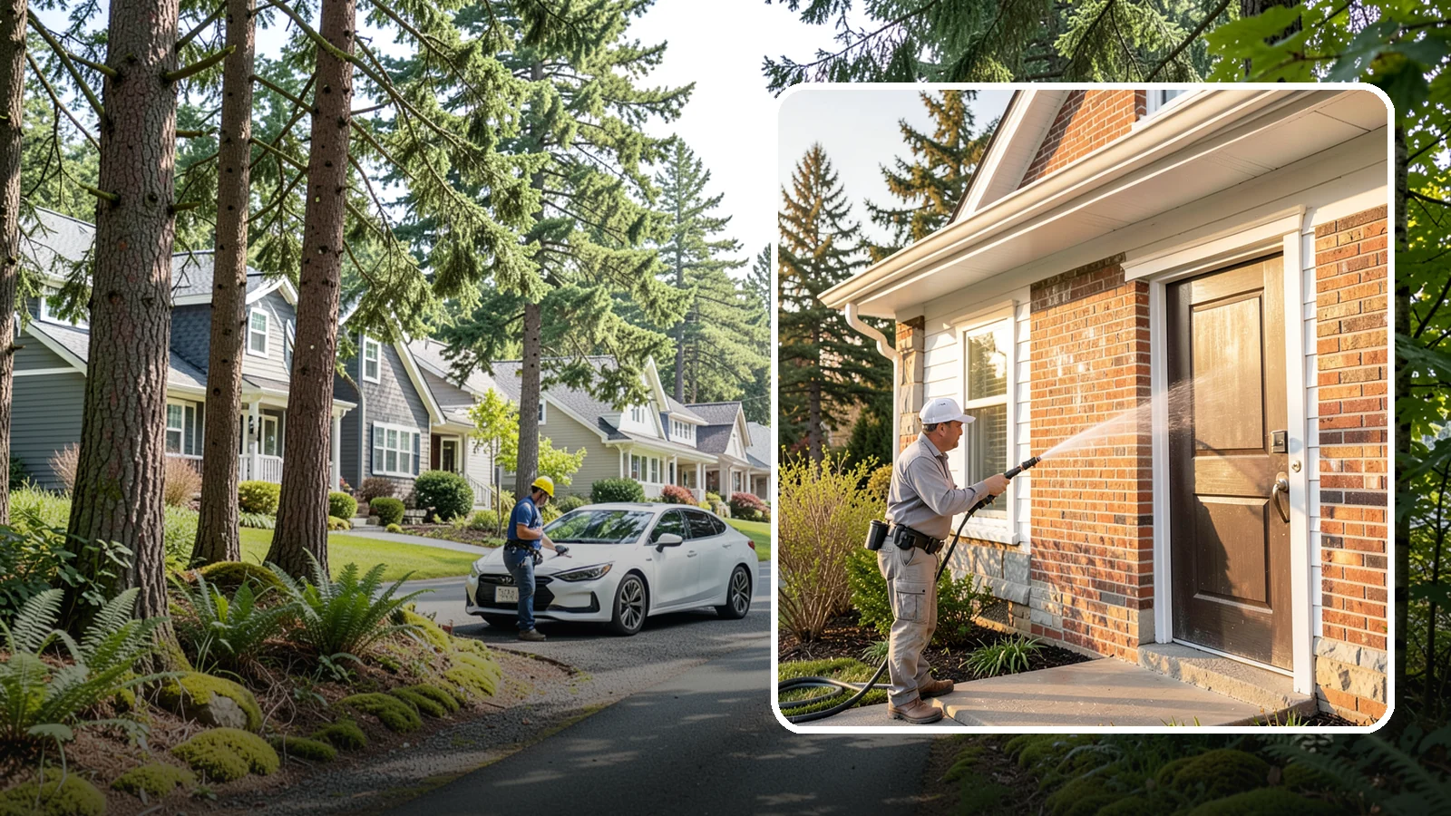 Church Exterior Cleaning in Normandy Park, King County, WA - Gentle, respectful exterior cleaning for churches that restores brick, stone, and stucco facades along with entry steps and...