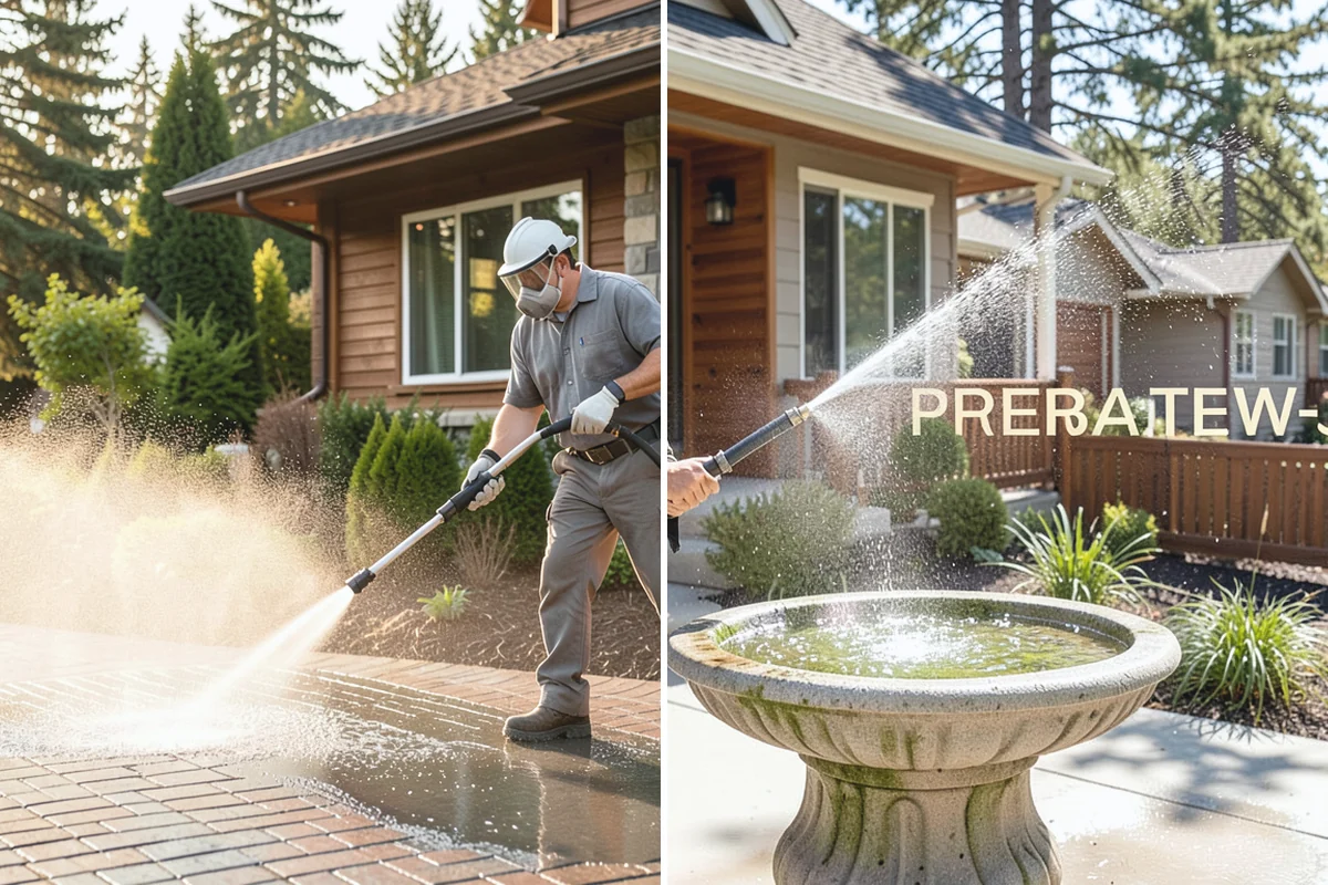 Church Exterior Cleaning in Redmond, King County, WA - Assess masonry condition and test a discreet area first